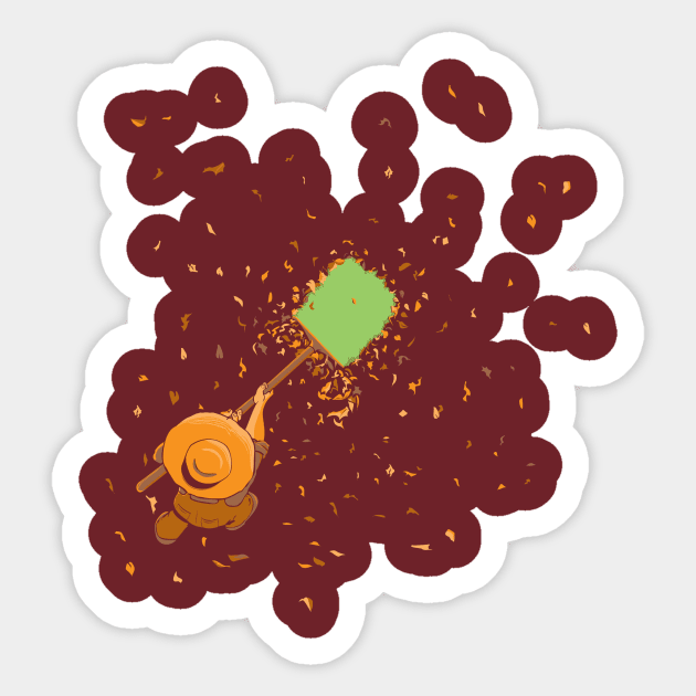 I Hate Fall Season Sticker by ohmybatman